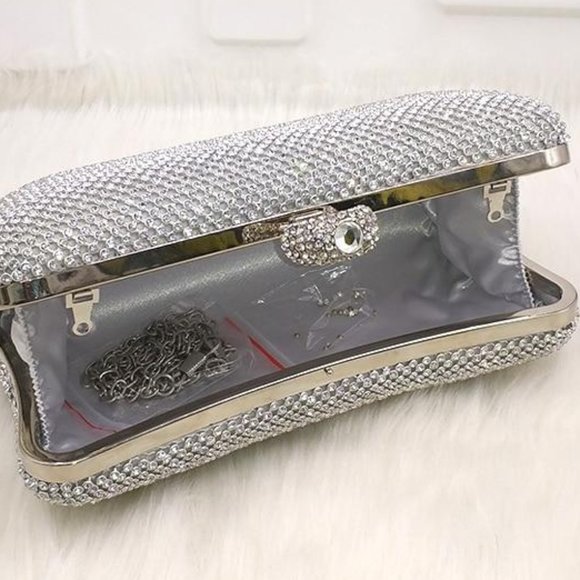 Rhinestone Evening Bag, Clutch Handmade With Love! - Picture 3 of 3